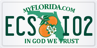 FL license plate ECSI02