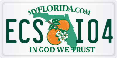 FL license plate ECSI04