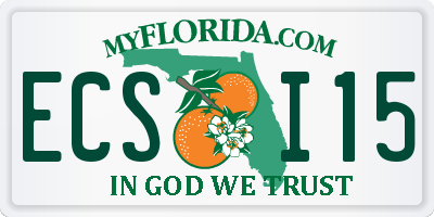 FL license plate ECSI15