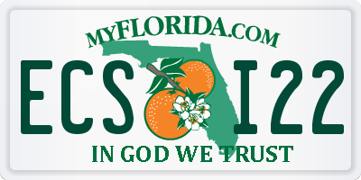 FL license plate ECSI22