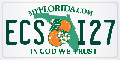 FL license plate ECSI27