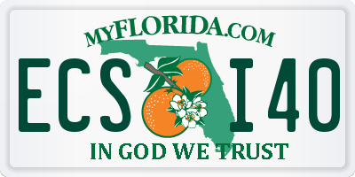 FL license plate ECSI40