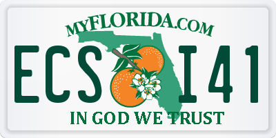 FL license plate ECSI41