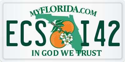 FL license plate ECSI42