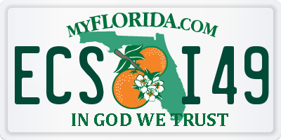 FL license plate ECSI49