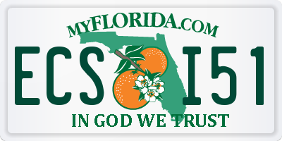 FL license plate ECSI51