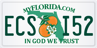 FL license plate ECSI52
