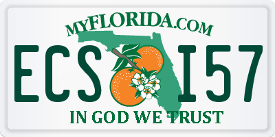 FL license plate ECSI57
