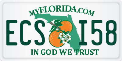FL license plate ECSI58