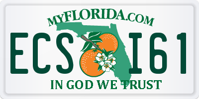 FL license plate ECSI61