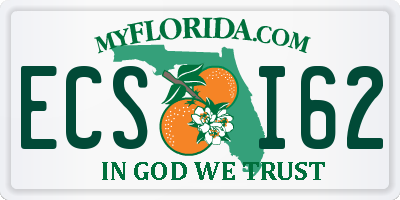 FL license plate ECSI62