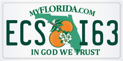 FL license plate ECSI63