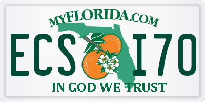 FL license plate ECSI70