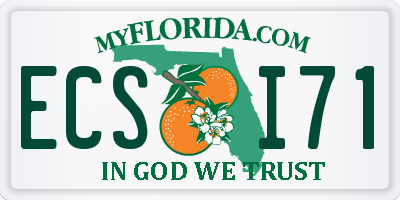 FL license plate ECSI71