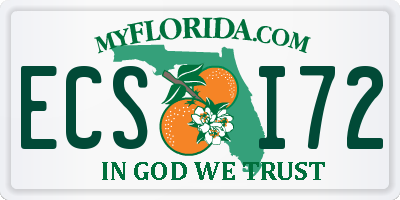 FL license plate ECSI72