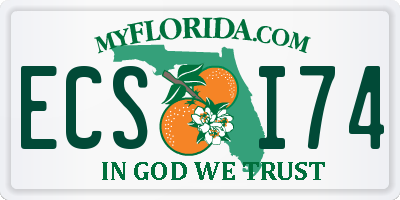 FL license plate ECSI74