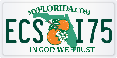 FL license plate ECSI75