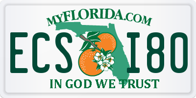FL license plate ECSI80