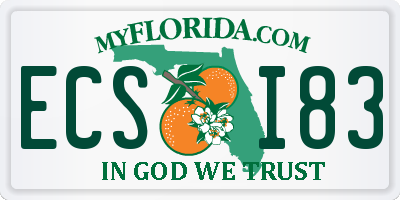 FL license plate ECSI83