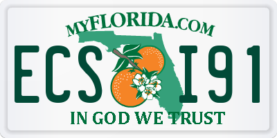 FL license plate ECSI91