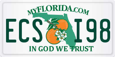 FL license plate ECSI98