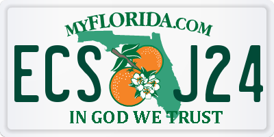 FL license plate ECSJ24