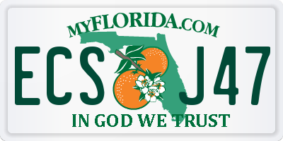 FL license plate ECSJ47