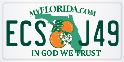 FL license plate ECSJ49