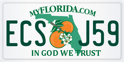 FL license plate ECSJ59