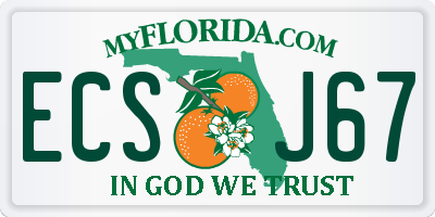 FL license plate ECSJ67