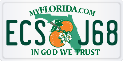 FL license plate ECSJ68