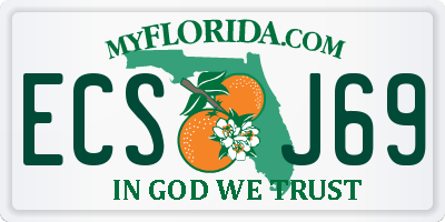 FL license plate ECSJ69