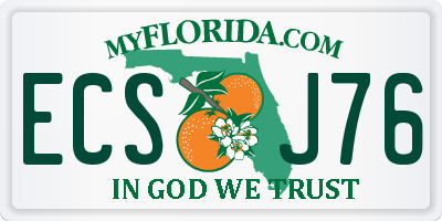 FL license plate ECSJ76