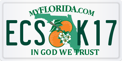 FL license plate ECSK17