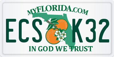 FL license plate ECSK32