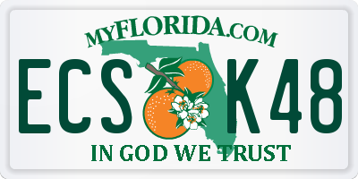FL license plate ECSK48