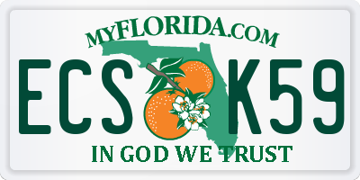 FL license plate ECSK59