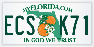 FL license plate ECSK71