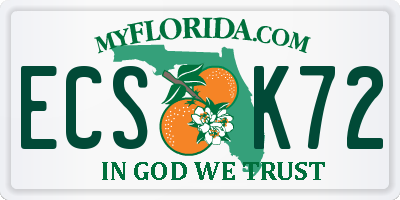 FL license plate ECSK72