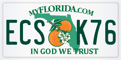 FL license plate ECSK76
