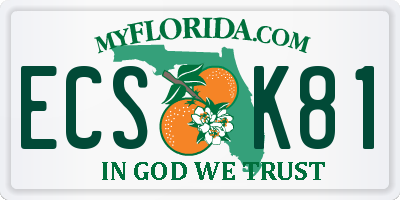 FL license plate ECSK81