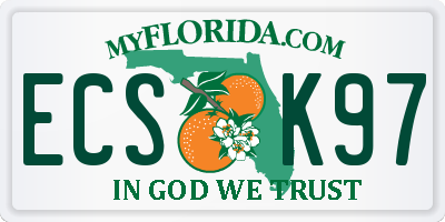 FL license plate ECSK97