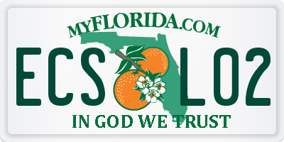 FL license plate ECSL02
