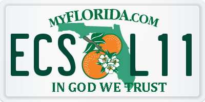 FL license plate ECSL11