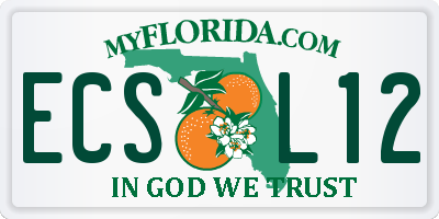 FL license plate ECSL12