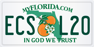 FL license plate ECSL20