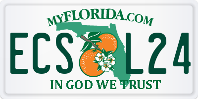 FL license plate ECSL24