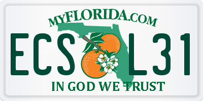 FL license plate ECSL31