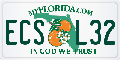 FL license plate ECSL32