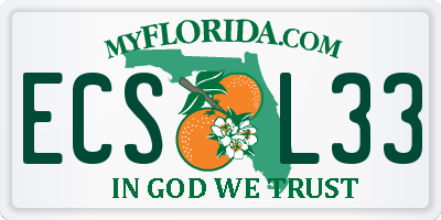 FL license plate ECSL33